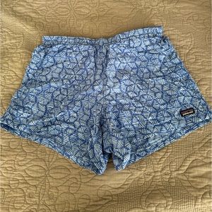 Patagonia Baggies Women’s 5” inseam shorts blue print